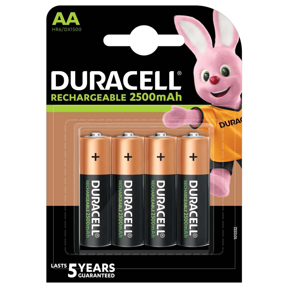 Wiederaufladbare Duracell AA-Batterien 2500mAh 4-stück Packung