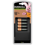 Das Duracell Hi-Speed Charger verfügt über Steckplätze für 4 AA 1300mAh-Batterien