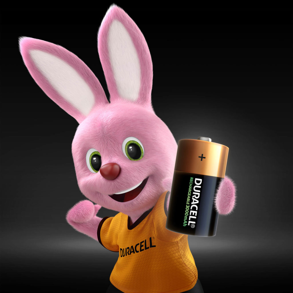Duracell Bunny mit wiederaufladbarer Batterie der Größe C 900mAh