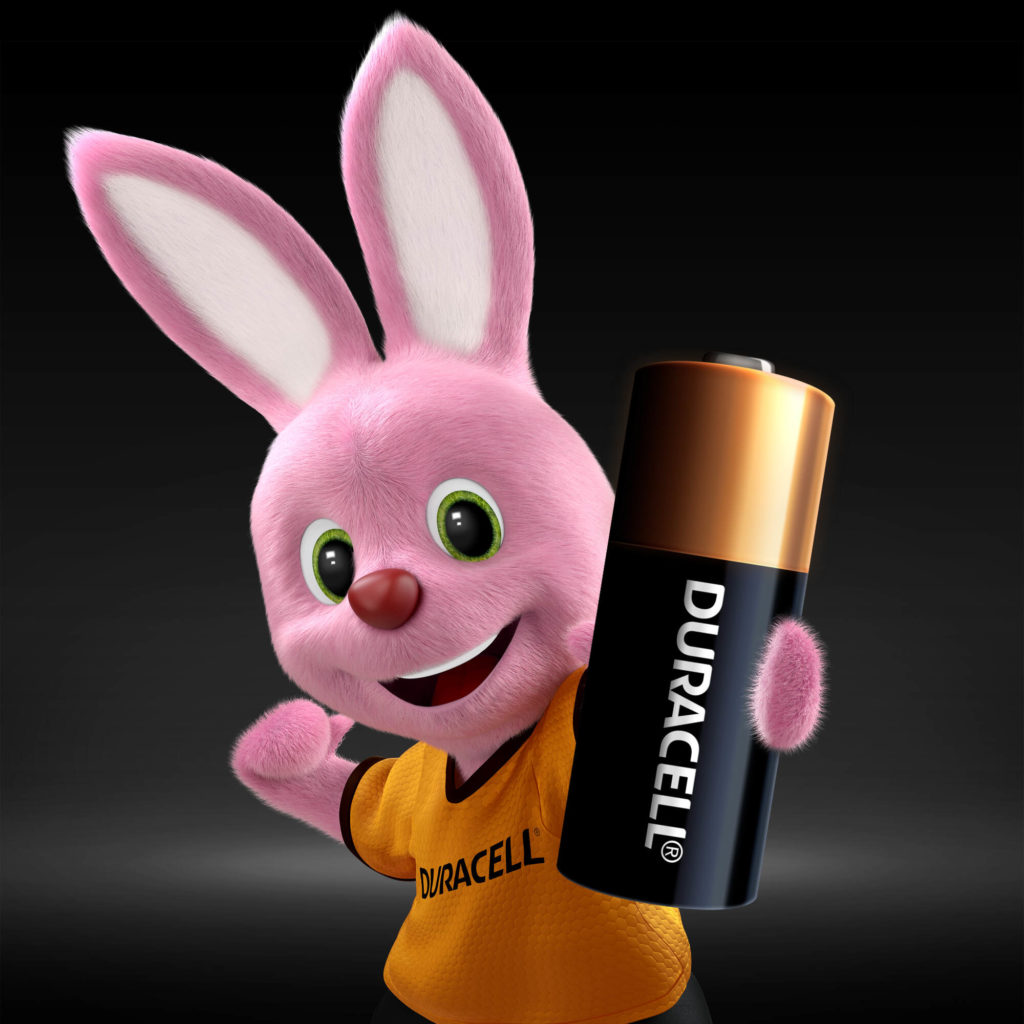 Bunny stellt Duracell Specialty MN21 alkalische spezial 12V batterien