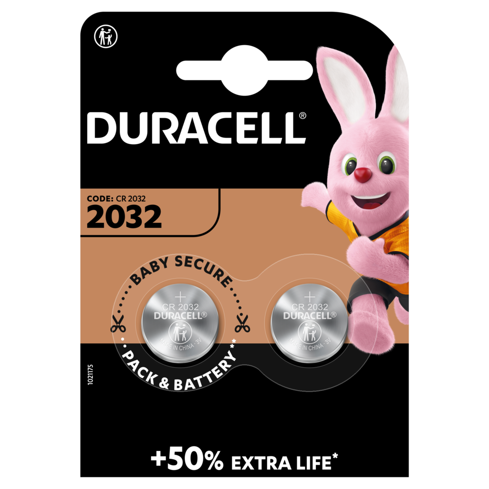 Duracell Lithium Coin 2032 mit 2 Batterien im Paket