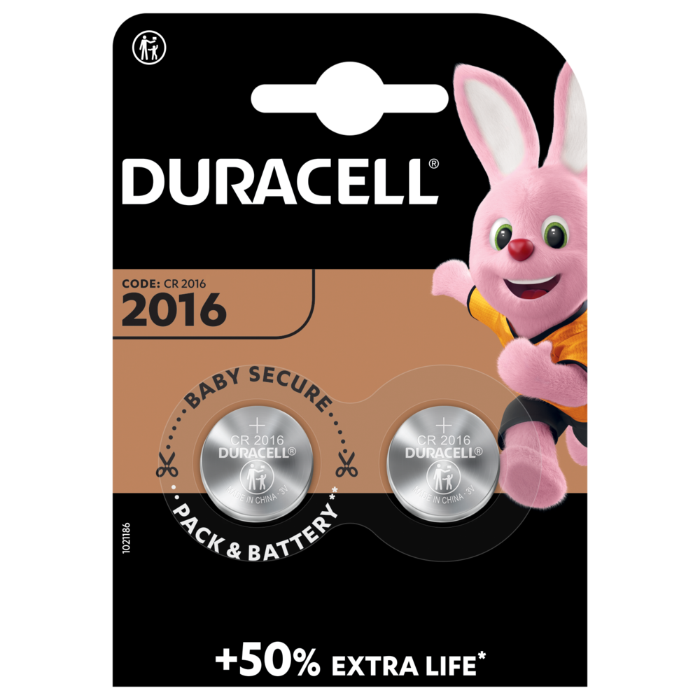 Duracell Specialty 2016 Lithium-Knopfzelle 3V in 2-stück Packung